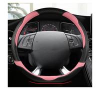 Cubierta del Volante Accesorios para automóviles, Protector para Volante de Coche 38cm, Cuero y Fibra Carbono en Forma D para Citroen DS3 DS4 DS5 para DS(2)
