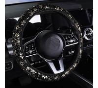 Cubierta del Volante del Coche Shining Snowflake 4 Colores Antideslizante Lindo para 15 Pulgadas Oro de Las Mujeres