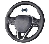 Cubierta del Volante Interior del Coche de Cuero Perforado Negro Cosido a Mano, Antideslizante y Transpirable, para Toyota Rav4 2019-2022 / Camry 2018-2022 / Corolla 2020-2022 / Avalon 2019-2020