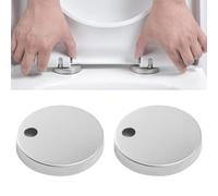 Cubierta delgada de acero inoxidable cepillado para bisagra de base de inodoro de 60 mm, accesorio de repuesto decorativo compatible con la mayoría de asientos de inodoro de fijación superior de baño