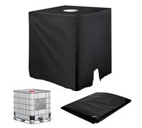 Cubierta Deposito IBC 1000L, 120*100*116 cm Funda Deposito Protección, Lona del Tanque de Agua Adecuada para Contenedores de Cubo al Aire Libre Contenedor del Tanque de Agua Barril de Lluvia (Negro)