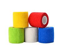 Cubierta desechable para agarre de tatuaje, tubo de agarre con mango de vendaje elástico autoadhesivo para máquina de tatuaje, 5 uds.