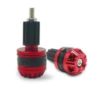 Cubierta Deslizante Agarre Manillar Motocicleta Plug Grip End Plugs para Yamaha YZF R1 R3 R6 R6S R7 R15 R25(Rojo)
