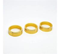 Cubierta Diseño Interior 3 Piezas Cubierta Anillo Decorativa Metal Para Perilla Ajuste Aire Acondicionado Automóvil Para VW 2017 2018 2019 Para Tiguan Para Atlas Para T-roc(Oro)