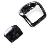 Cubierta Diseño Interior Cubierta Manija Sarga 3K Fibra Carbono Auténtica Para Asiento Trasero Estilo Automovilístico Para Fiat 500 Para Abarth 595 695 4 Piezas(Forged)