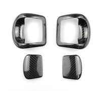 Cubierta Diseño Interior Cubierta Manija Sarga 3K Fibra Carbono Auténtica Para Asiento Trasero Estilo Automovilístico Para Fiat 500 Para Abarth 595 695 4 Piezas(Glossy Twill)