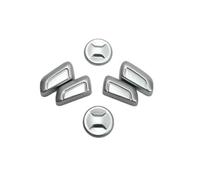 Cubierta Diseño Interior Detector Estilo Automóvil Para Skoda Para Kodiaq 2017 2018 2019 2020 2021 2022 Botón De Ajuste Asiento Interruptor Embellecedor 6 Piezas(Plata)