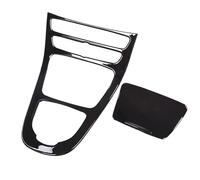 Cubierta Diseño Interior Juego 2 Piezas Embellecedores Para Consola Central Coche Panel Palanca Cambios Marco Y Cubierta Para Mercedes Para Benz Clase E W213 2016 2017 2018(Black)