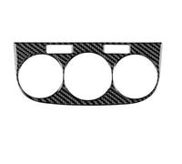 Cubierta Diseño Interior Para Opel Para Corsa 2007-2014 Adhesivo Fibra Carbono Suave Real Panel Perilla Control Central Aire Acondicionado Para Coche LHD RHD(Black Carbon)