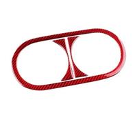 Cubierta Diseño Interior Para SEAT Para Ateca 5F 2016-2025 Para Cupra Para Ateca 5F 2018-2025 Pegatina Fibra Carbono Real Suave Embellecedor Portavasos Drenaje Trasero Coche(Red Carbon)