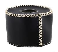 Cubierta duradera de piel sintética para tanque de gas con estética retro para uso al aire libre y seguro en viajes de camping (corto negro 230 ml)