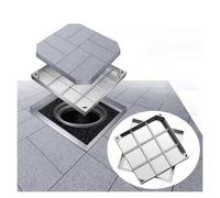 Cubierta e invisible de acero inoxidable personalizable para uso en exteriores, ideal para entrada de jardín (500 x 500 mm)