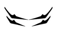 Cubierta embellecedora de ventilación de aire para lateral de parachoques delantero de coche, decoración de plástico ABS, apto para X6 G06 LCI 2023-2025(Glossy Black)