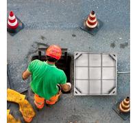Cubierta empotrable para fosa de inspección de 600 x 600 mm a 900 x 900 mm, Schachtaeckung para cubierta de acceso D HeavyDu, apertura de 50 x 50 cm, diseño resistente y resistente a la intemperie