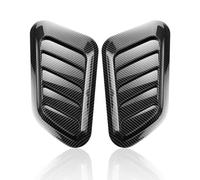 Cubierta entrada flujo aire 2Pcs Toma De Aire Universal Para Turbo Cubierta Ventilación Capó Coche Salida De Aire Decorativa Capó Accesorios Auto(Black2)