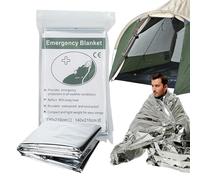 Cubierta espacial genérica, equipo reflectante térmico portátil - mantas de supervivencia al aire libre | para adultos mujeres al aire libre camping senderismo invierno lluvia clima frío