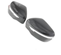Cubierta Espejo Ala Lateral Puerta Para Navara Para NP300 2017-2019 2 Piezas Cubierta Espejo Retrovisor Lateral Fibra Carbono Cromo Accesorios Izquierdo Derecho(B Carbon Fiber Black)
