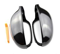 Cubierta Espejo ala Para VW Para Golf 5 R32 Para GTI Standard 2006-2009 Cubiertas Fibra Carbono Espejos Laterales Coche Tapas Espejo Retrovisor Carcasa Repuesto(Negro)