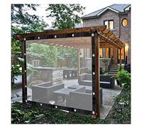 Cubierta exterior transparente resistente a la intemperie, cubierta lateral resistente al desgarro para jardín y camping, tamaño personalizable (1,2 x 3 m), protección para todas las estaciones