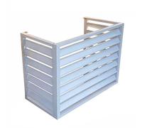 Cubierta externa de metal para aire acondicionado, protector de unidad de CA, reducción de ruido, resistente a la intemperie, para 2 3 HP, 3 lados, cubierta de CA para exteriores, color blanco