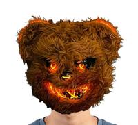 Cubierta facial animal brillante genérica,Cubierta facial animal iluminada - Máscara de oso de horror,Disfraz de máscara de fiesta horrible de mascarada de halloween ajustable para accesorios