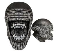 Cubierta facial aterradora - Decoración de cabeza completa inspirada en Xnomorph, tocado aterrador de látex para reuniones de vampiros Haloween, ocasiones temáticas de alienígenas, noches de miedo