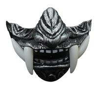 Cubierta facial con colmillos | Disfraz de colmillos de media cara de terror para cosplay | Accesorios de miedo para cosplay, colmillos de Halloween resistentes y divertidos, calavera de animal para
