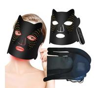 Cubierta facial con luz LED, silicona transpirable para el cuidado de la piel, cubierta facial de belleza, cuidado de la piel con luz de 4 colores para viajes, vida diaria, hogar