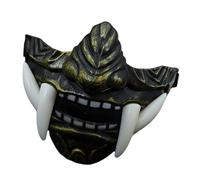 Cubierta facial de colmillos para cosplay de Halloween, cubierta facial de cosplay de media cara, accesorios de terror para cosplay, accesorios de miedo, colmillos de Halloween resistentes y