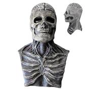 Cubierta facial de esqueleto de látex - Cabeza de calavera completa humana, máscara realista de calavera de Halloween | Cubierta de calavera de cara completa aterradora para fiestas, Halloween