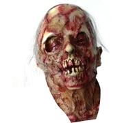 Cubierta facial de látex aterradora para Halloween, terror, cabeza completa para disfraz de mamá, mascarada, cabeza completa, látex aterrador de Halloween