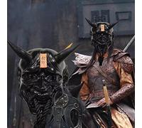 Cubierta Facial de Terror de Resina para Cosplay Anime - Respiración y Comunicación Mejoradas - para Actividades Al Aire Libre (Resina Negra)