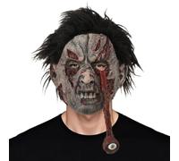 Cubierta facial espeluznante Halloween tocado de látex realista con | Máscara De Espeluznante Cosplay Props Para Adultos Mascarada Fiesta De Navidad Carnaval Espeluznante