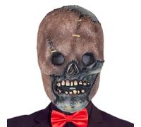 Cubierta facial espeluznante para el cráneo, cubierta facial esqueleto adulto, disfraz de disfraz de adulto de Halloween - Manta de cráneo de Cosplay de terror cómoda y aterradora realista para los