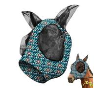 Cubierta facial para moscas, cubierta transpirable para caballos | Malla con protección UV, equipo ecuestre ajustable para mascotas para una visión clara