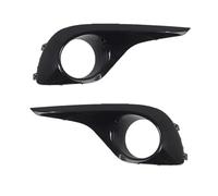 Cubierta Faro Antiniebla Carcasa Parachoques Delantero Parrilla Conducción Coche Para Toyota Para Highlander 2012 2013 2014(Negro 1 par)