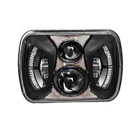 Cubierta Faro Coche Faro Led Cuadrado 7x6 Pulgadas 5x7 Iluminación DRL Blanca Para Jeep Para Cherokee XJ Para Wrangler YJ Motocicleta Coche Camión Todoterreno H6054 Luces Circulación Diurna(1pcs 75W)