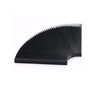 Cubierta flexible de fuelle de acordeón para fresadora, para riel guía CNC, paño protector de polvo de órgano, tela a prueba de agua de alta resistencia, negro, plegable (265 mm)