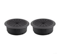 Cubierta flexible de goma del agujero del alambre del cable para el escritorio que ofrece el enrutamiento seguro del cable y la organización del espacio de trabajo (50mm-negro)