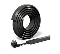 Cubierta for Cables al Aire Libre, Cubiertas for Cables en el Piso, de PVC Suave autoadhesiva for el hogar, Oficina(Black-w4cm,3meter)