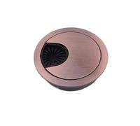 Cubierta for Orificio de Cable aleación Zinc 50/53/60/80 mm for Escritorio, for Mesa computadora(Red Bronze,2pcs,60mm)