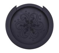 Cubierta for orificio de sonido guitarra, accesorio débil silicona acústica 3,9 pulgadas(Black)