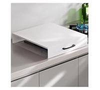 Cubierta for placa de gas, soporte for estufa, tablero cubierta superior, tapas for quemadores con pies antideslizantes, for ampliación eléctrica del espacio la cocina(Milk,35x45x7cm)