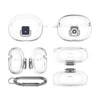 Cubierta Funda Protectora para SHOKZ OpenDots One,Auriculares Cubierta Protectora TPU Manga a Prueba de Golpes con carabinero (Transparente)