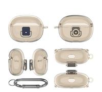 Cubierta Funda Protectora para SHOKZ OpenDots One,Auriculares Cubierta Protectora TPU Manga a Prueba de Golpes con carabinero (Gris Transparente)