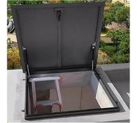 Cubierta galvanizada para puerta de acceso al ático con varillas hidráulicas neumáticas, diseño duradero con recubrimiento en polvo para una fácil salida del ático y acceso al patio al callejón