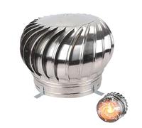 Cubierta giratoria para chimenea (7,6-59,9 cm), tapa giratoria de acero inoxidable 201, cubierta protectora de tubo de estufa, ventilación de techo no eléctrica para uso en exteriores, tapa de