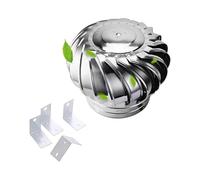 Cubierta giratoria para chimenea, tapa giratoria de acero inoxidable, cubierta protectora de tubo de estufa, ventilador de techo exterior no motorizado (110 mm)