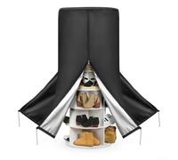 Cubierta giratoria para zapatero para unidades de configuración de torre, cuenta con diseño de cremallera central y capa de tela mejorada resistente a la intemperie (210D)