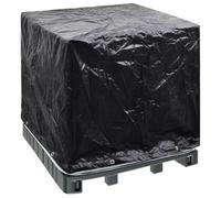 Cubierta IBC 1000L 8 Ojales 116x100x120 cm | Polietileno duradero, Resistente a rayos UVA, Anti-polvo, Cuerda de cierre, Uso exterior